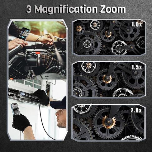 Endoscope Camera with Light Compatible for iPhone, 1920P HD Snake Borescope Camera for iPhone with 8 Adjustable LED Lights, 7.9mm IP67 Waterproof Inspection Pipe Camera with 16.4ft Semi-Rigid Cable in Saudi Arabia