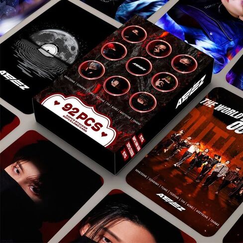 Ateez ألبوم Photocard 92pcs ateez بطاقة Kpop ateez LOMO بطاقات Kpop ateez ألبوم بطاقة ateez Kpop صور بطاقات ateez ألبوم بطاقة بريدية هدية لمحبي Daugher in Kuwait