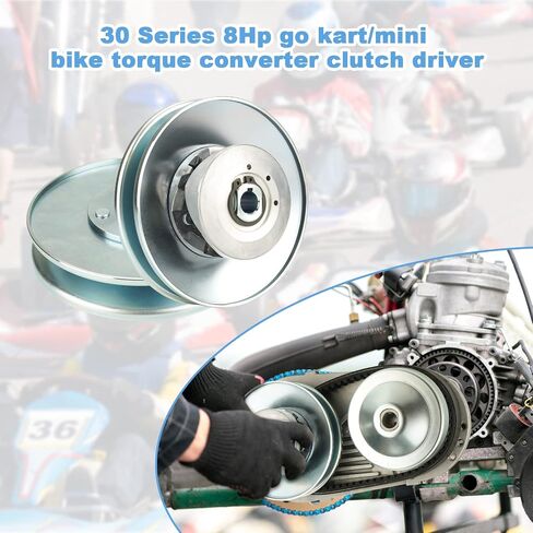 استبدال بكرة السائق لـ 30 سلسلة ماكس 8HP Go Kart Mini Bike Torque Converter Clutch، متوافق مع Manco Comet 219457A 5/8" عمود Bore Max Torque 02 in Saudi Arabia