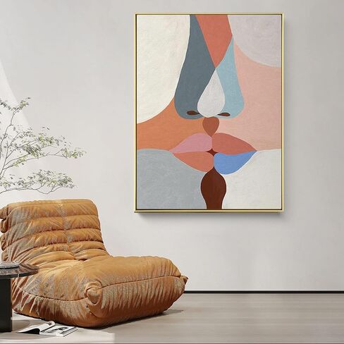 إطار FOLKOR العائم للوحات القماشية مقاس 36 × 48، إطار معدني عائم DIY بعمق 5/6 بوصة للفنانين المصممين للأعمال الفنية ذات المناظر الطبيعية، ديكور جدار المكتب المنزلي الحديث (ذهبي) in Kuwait