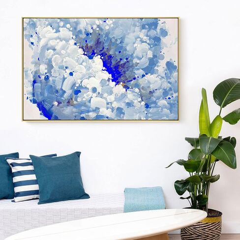 إطار FOLKOR العائم للوحات القماشية مقاس 36 × 48، إطار معدني عائم DIY بعمق 5/6 بوصة للفنانين المصممين للأعمال الفنية ذات المناظر الطبيعية، ديكور جدار المكتب المنزلي الحديث (ذهبي) in Kuwait