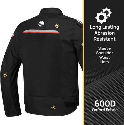 ILM Mesh Motorcycle Riding Jacket CE Armored Alloy Shoulder Pads for Men Women Breathable Dirt Bike Jackets Model BJK01(Black, Large) in Saudi Arabia
