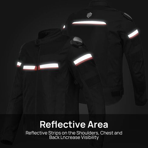 ILM Mesh Motorcycle Riding Jacket CE Armored Alloy Shoulder Pads for Men Women Breathable Dirt Bike Jackets Model BJK01(Black, Large) in Saudi Arabia