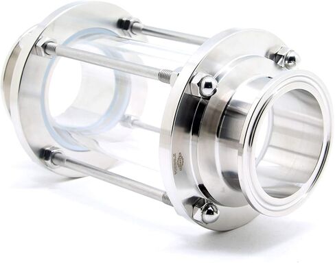 QiiMii 2 "زجاج رؤية صحي في الخط مع طرف ثلاثي المشبك، زجاج بصري مستقيم للتدفق الصحي ثلاثي المشبك من الفولاذ المقاوم للصدأ SS304 (قطر الأنبوب: 51 مم) in Kuwait