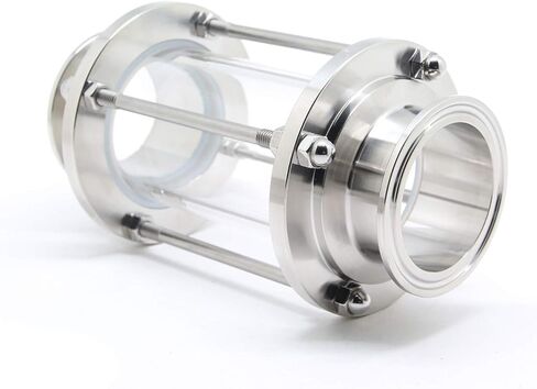 QiiMii 2 "زجاج رؤية صحي في الخط مع طرف ثلاثي المشبك، زجاج بصري مستقيم للتدفق الصحي ثلاثي المشبك من الفولاذ المقاوم للصدأ SS304 (قطر الأنبوب: 51 مم) in Kuwait