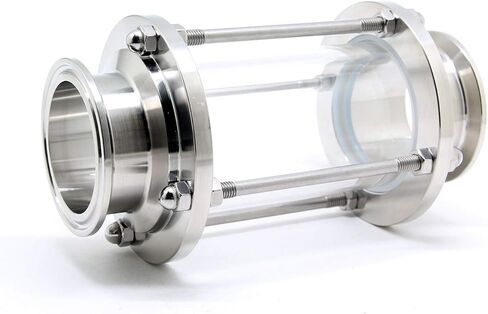 QiiMii 2 "زجاج رؤية صحي في الخط مع طرف ثلاثي المشبك، زجاج بصري مستقيم للتدفق الصحي ثلاثي المشبك من الفولاذ المقاوم للصدأ SS304 (قطر الأنبوب: 51 مم) in Kuwait