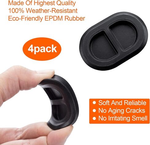 PAGOW 4pcs Car Floor Pan Drain Plug for Wrangler JK JKU JL 2007-2021, and 2020 Gladiator JT 68194821AA Rubber Body Plug(Black) in Saudi Arabia