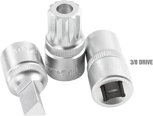 OEMTOOLS 25374 مجموعة مقابس التصريف | قم بإزالة سدادات تصريف الزيت، وحالات النقل، ومصارف الإسكان التفاضلية، والمزيد | يتضمن مجموعة كاملة من المقابس السداسية والمربعة in Saudi Arabia