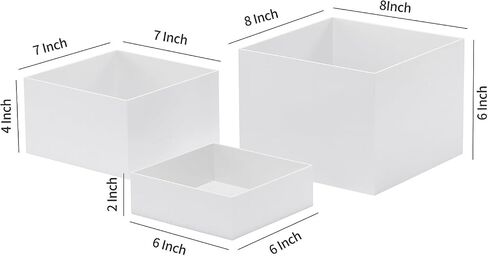 MUKEEN Sets of 3 Acrylic Catering Supplies Display Stand Buffet Risers for food,Displays Stands for party,dessert table display set,retail counter,Nesting Risers with Hollow Bottoms(Black,2Set) in Saudi Arabia