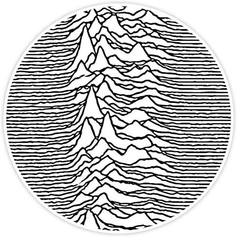 ملصقات فينيل Joy Division Unknown Pleasures من الفينيل/أي حجم/Ian Curtis Joy Division ملصق فينيل لجيتار نافذة السيارة ولوح التزلج والكمبيوتر المحمول جدار فني Postrock (6 بوصات) in Kuwait