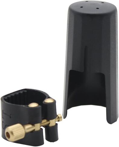 Tidyard Mouthpiece Ligature Fastener with Mouthpiece Cap, Artificial Leather Ligature for Alto Sax Saxophone Mouthpiece Parts in Saudi Arabia