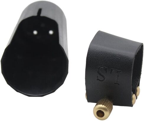 Tidyard Mouthpiece Ligature Fastener with Mouthpiece Cap, Artificial Leather Ligature for Alto Sax Saxophone Mouthpiece Parts in Saudi Arabia