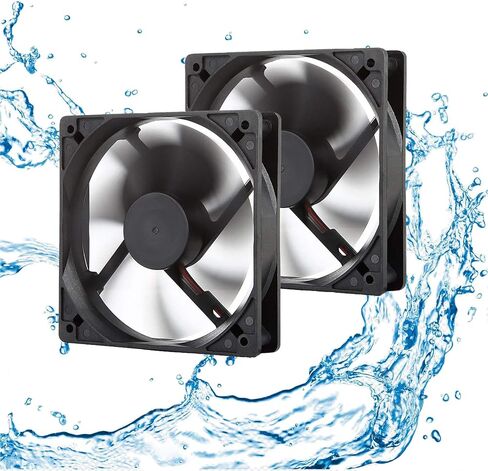 120mm 12V 2Wire 3Pin 3000RPM Moisture-Proof RV Cooling & Exhaust Fan 2-Pack in Kuwait