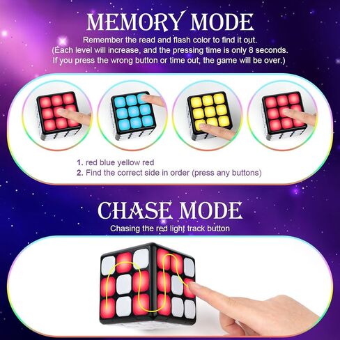 لعبة Ainiv Flashing Cube Brain & Memory Game، 7 في 1 ألعاب ألغاز إلكترونية محمولة للأطفال، ألعاب تعليمية رائعة للأطفال، ألعاب STEM هدايا عيد الميلاد للأولاد والبنات الذين تتراوح أعمارهم بين 6-12 عامًا in Kuwait