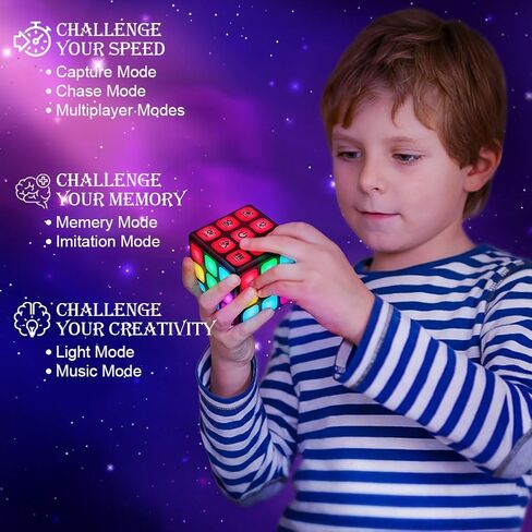 لعبة Ainiv Flashing Cube Brain & Memory Game، 7 في 1 ألعاب ألغاز إلكترونية محمولة للأطفال، ألعاب تعليمية رائعة للأطفال، ألعاب STEM هدايا عيد الميلاد للأولاد والبنات الذين تتراوح أعمارهم بين 6-12 عامًا in Kuwait