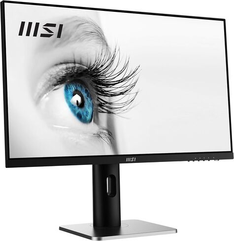 MSI Pro MP273QV، شاشة 27 بوصة، 2560 x 1440 (QHD) VA، 75 هرتز، حماية البصر المعتمدة من TUV، 1 مللي ثانية، منفذ عرض، HDMI، إمالة، أسود in Saudi Arabia