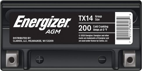 Energizer TX14L AGM Motorcycle 12V Battery, 200 Cold Cranking Amps and 12 Ahr. Replaces: YTX14L-BS and others in Saudi Arabia