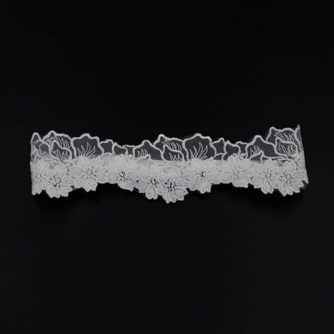 أربطة دانتيل للعروس، رباط زفاف زفاف مع حجر الراين، حزام رباط دانتيل أبيض زهري، رباط ساق زفاف العروس in Saudi Arabia