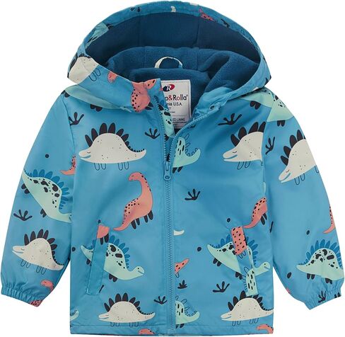 Rokka&Rolla Toddler Boys' Water-Resistant Fleece Lined Windbreaker Transitional Jacket in Saudi Arabia