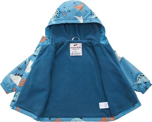 Rokka&Rolla Toddler Boys' Water-Resistant Fleece Lined Windbreaker Transitional Jacket in Saudi Arabia