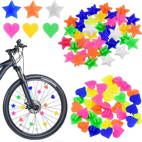 خرزة عجلة الدراجة من AIYINGYING Star، خرزة بمشبك بلاستيكي، أغطية دراجة بلاستيكية، زخارف ملونة لسماعات الدراجات، خرز ديكور دائري، ملحقات أغطية الدراجات الهوائية 70 قطعة in Kuwait