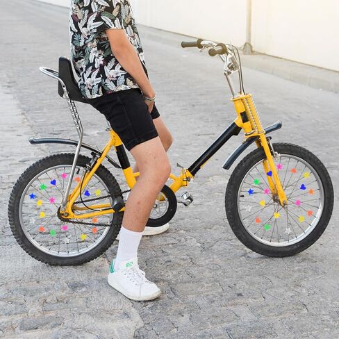 خرزة عجلة الدراجة من AIYINGYING Star، خرزة بمشبك بلاستيكي، أغطية دراجة بلاستيكية، زخارف ملونة لسماعات الدراجات، خرز ديكور دائري، ملحقات أغطية الدراجات الهوائية 70 قطعة in Kuwait