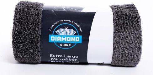 منشفة تجفيف من الألياف الدقيقة Diamond Shine Ultra Premium 36x27 800 GSM لغسيل السيارات بالتفصيل، حمام منزلي، خالية من الوبر، خالية من الخطوط، قابلة لإعادة الاستخدام، أكبر وسميكة، ضمان لمدة عامين in Kuwait