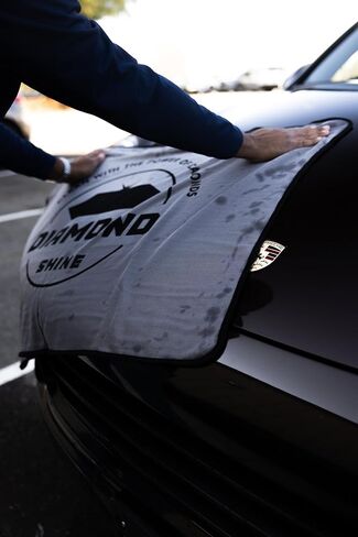منشفة تجفيف من الألياف الدقيقة Diamond Shine Ultra Premium 36x27 800 GSM لغسيل السيارات بالتفصيل، حمام منزلي، خالية من الوبر، خالية من الخطوط، قابلة لإعادة الاستخدام، أكبر وسميكة، ضمان لمدة عامين in Kuwait