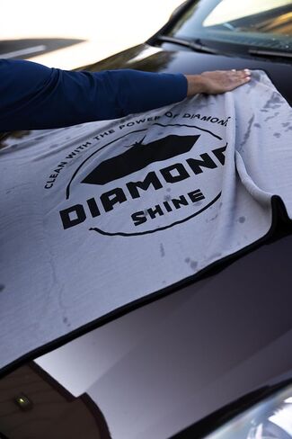 منشفة تجفيف من الألياف الدقيقة Diamond Shine Ultra Premium 36x27 800 GSM لغسيل السيارات بالتفصيل، حمام منزلي، خالية من الوبر، خالية من الخطوط، قابلة لإعادة الاستخدام، أكبر وسميكة، ضمان لمدة عامين in Kuwait