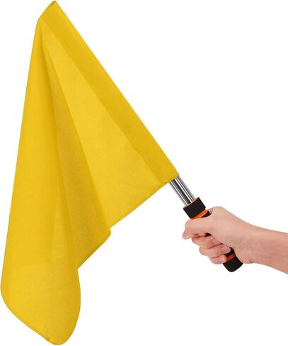 Referee Signal Flags Sports Track Field Competition Flag Portable Command Flag Stainless Steel Training Linesman Flag Command Handheld Flag Athletic Competition Flag Performance Flag in Saudi Arabia