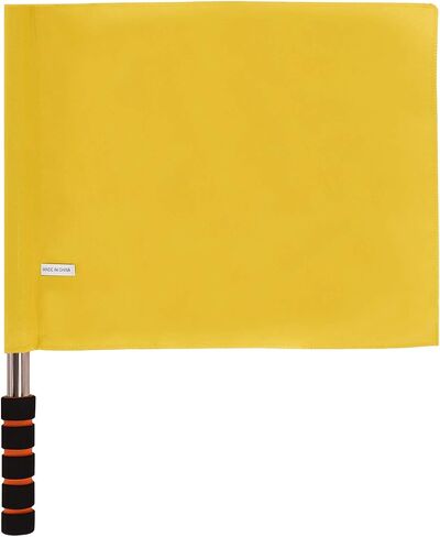 Referee Signal Flags Sports Track Field Competition Flag Portable Command Flag Stainless Steel Training Linesman Flag Command Handheld Flag Athletic Competition Flag Performance Flag in Saudi Arabia