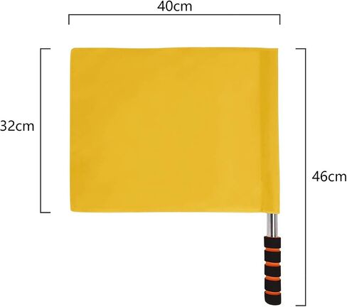 Referee Signal Flags Sports Track Field Competition Flag Portable Command Flag Stainless Steel Training Linesman Flag Command Handheld Flag Athletic Competition Flag Performance Flag in Saudi Arabia