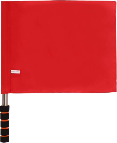 Referee Signal Flags Sports Track Field Competition Flag Portable Command Flag Stainless Steel Training Linesman Flag Command Handheld Flag Athletic Competition Flag Performance Flag in Saudi Arabia