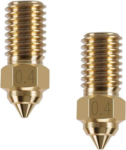 HysiPrui 3D Printer Extruder MK8 0.4mm Nozzle Kit - تتضمن قطعتين من الفولاذ المقسى + 5 قطع من الفولاذ المقاوم للصدأ + 5 قطع من النحاس + 5 قطع من إبر التنظيف + قطعة واحدة من أنبوب تخزين، لـ Elegoo Neptune 3 Pro/Plus/Max in Kuwait