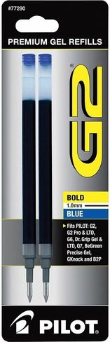 Pilot, G2 Gel Ink Refills, Bold Point 1 mm, Black, Pack of 2 in Saudi Arabia