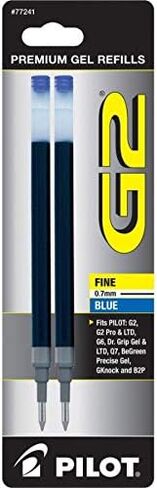 Pilot, G2 Gel Ink Refills, Bold Point 1 mm, Black, Pack of 2 in Saudi Arabia