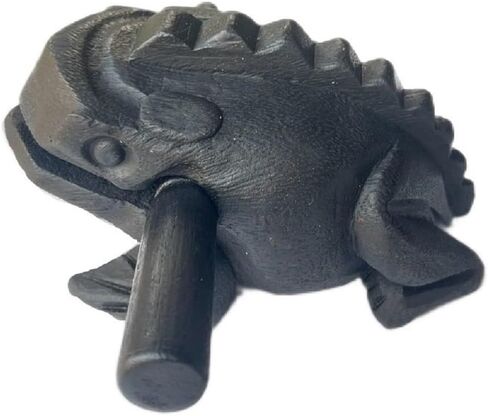 6 بوصة أدوات قرع Guiros ضفدع خشبي 6 بوصة نحت الخشب الضفدع الأسود آلة موسيقية ، آلة موسيقية الضفدع الخشبي. (أسود) in Kuwait