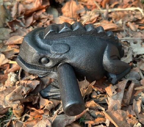 6 بوصة أدوات قرع Guiros ضفدع خشبي 6 بوصة نحت الخشب الضفدع الأسود آلة موسيقية ، آلة موسيقية الضفدع الخشبي. (أسود) in Kuwait