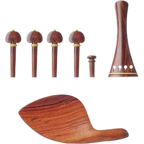4/4 Size High-End Violin Accessories Suitable for Full-Size Violin Tailstocks 7 Pieces(4Tone Nails 1Chin Rest 1Tailstock 1Tuning Pegs） in Saudi Arabia