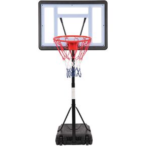 Basketball Hoop Backboard Stand System Portable Removeable Basketball Hoop & Goals Outdoor/Indoor Poolside Hoop Adjustable Height 1.15m-1.35m Basketball Set, Clear Backboard Black Stand in Saudi Arabia