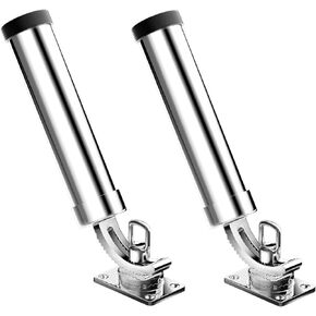 حامل قضيب لقارب الصيد، 2 عبوة من الفولاذ المقاوم للصدأ 316 360 درجة قابل للتعديل على سطح السفينة حامل عمود قضيب الصيد لليخوت البحرية in Kuwait