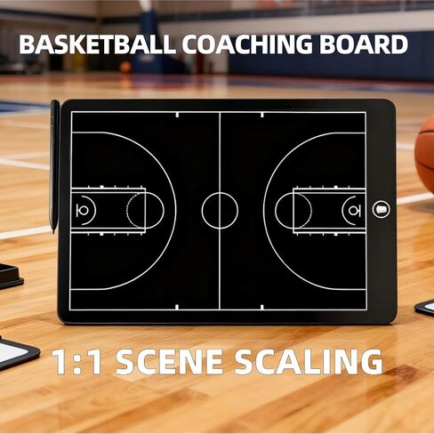 Basketball Coaching Board, 16 Inch LCD Coach Clipboard, Basketball Marker Training Equipment Accessories with Pen in Saudi Arabia