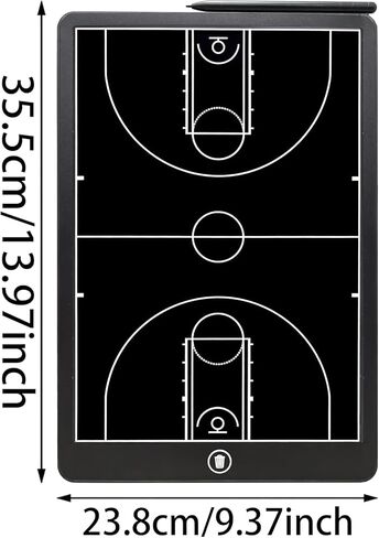Basketball Coaching Board, 16 Inch LCD Coach Clipboard, Basketball Marker Training Equipment Accessories with Pen in Saudi Arabia