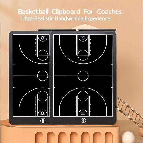 Basketball Coaching Board, 16 Inch LCD Coach Clipboard, Basketball Marker Training Equipment Accessories with Pen in Saudi Arabia
