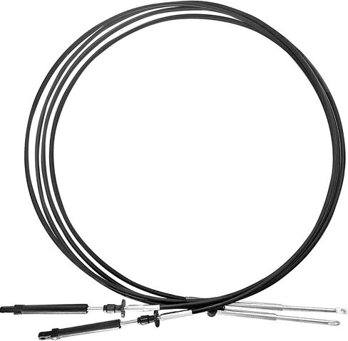 2PCS 16FT Throttle Shift Remote Control Cable Compatible with Johnson/for Evinrude/for OMC, Boat Throttle Cable Replace 0173116, Black in Saudi Arabia
