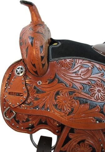 الغربية السرج برميل سباق الخيل متعة الأزهار مزخرف التمساح مقعد جلدي السروج درب تك مجموعة 15 16 17 18 in Saudi Arabia
