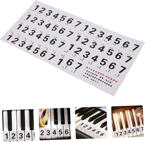 UPKOCH Piano Keyboard Decals Piano Key Stickers Easy to Apply for Music Instrument Supplies in Saudi Arabia