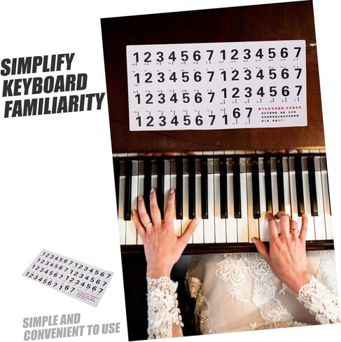UPKOCH Piano Keyboard Decals Piano Key Stickers Easy to Apply for Music Instrument Supplies in Saudi Arabia