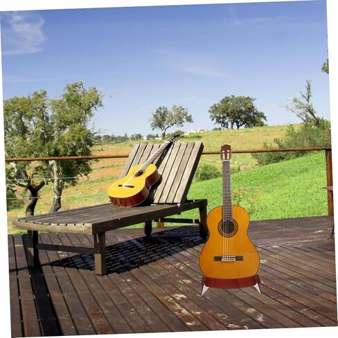 Wooden Guitar Stand Floor Holder with Shaped Design Detachable Acoustic Electric Bass Ukulele Rack for Multiple String Instruments Stable Solid Wood Support for Guitar and Violin in Saudi Arabia