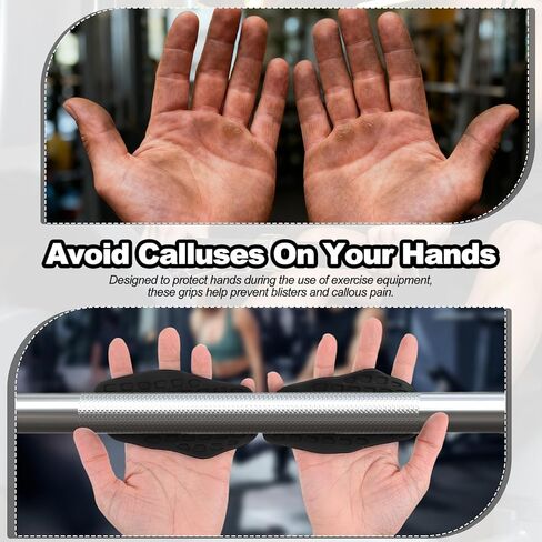 TIESOME Anti-Slip Workout Fitness Grips for Weightlifting, Deadlifts Palm Protection Gym Lifting Gloves for Weight Lifting Workout GlovesTraining and Exercise for Men Women in Kuwait